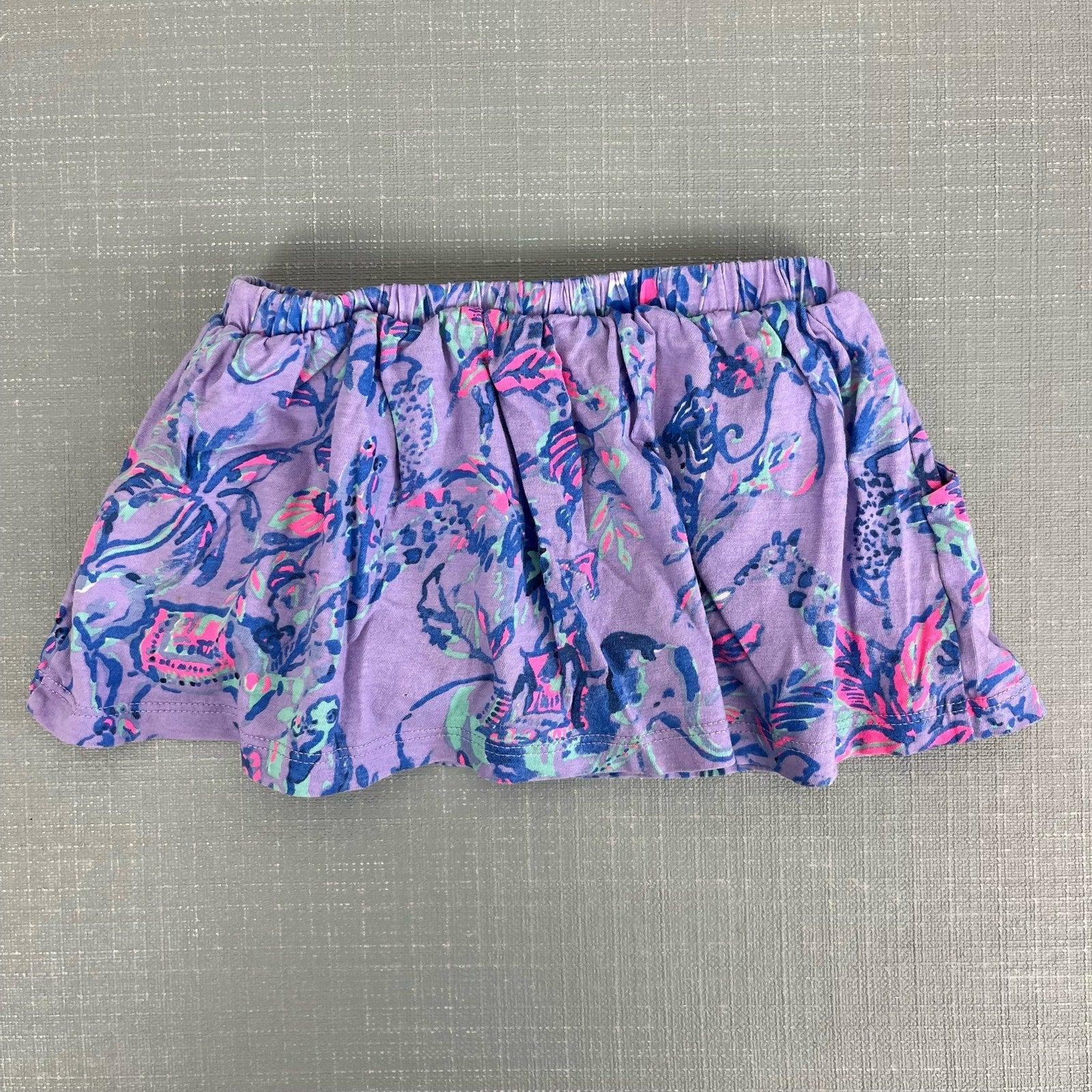 Lilly Pulitzer Girls Skort Lilac Verbena Fruity Monkey XS 2-3