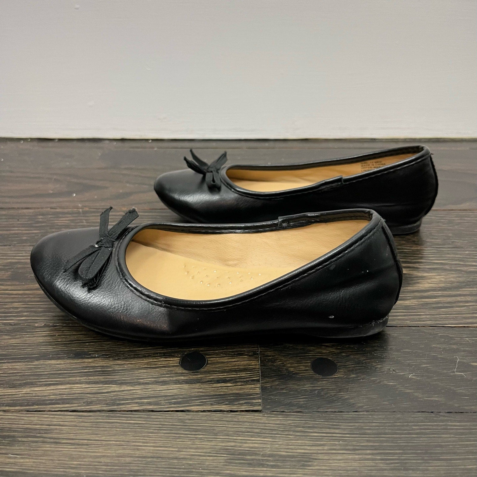 Girls SO Black Bow Ballet Flats 13