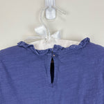 Load image into Gallery viewer, Mini Boden Long Sleeve Heart Pocket Top Soft Starboard Blue 5-6
