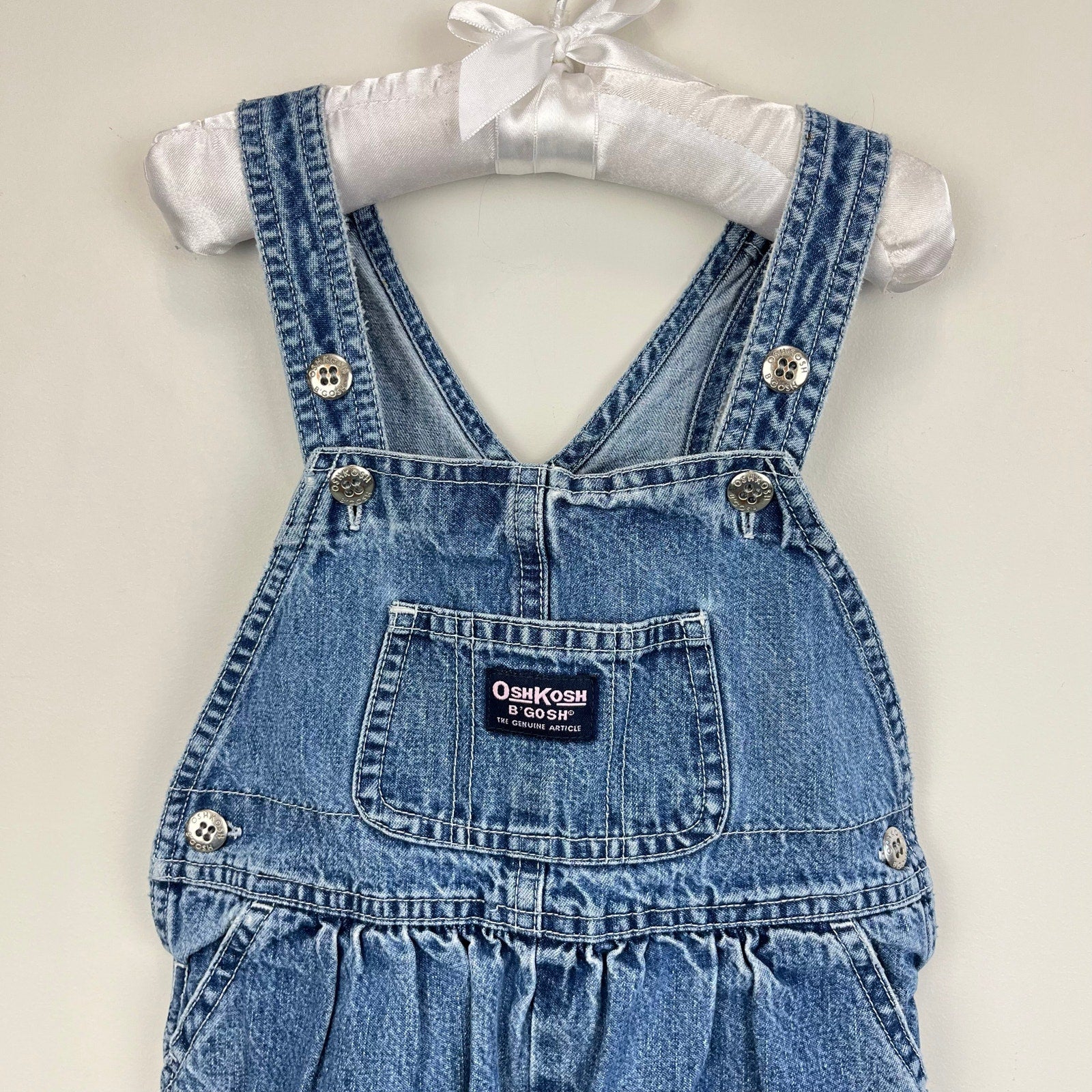 Vintage OshKosh B'gosh Blue Jean Overalls 24 Months