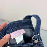 Load image into Gallery viewer, Vintage Y2K Samara Denim Flower Garden Ruffle Jumper 18 Months
