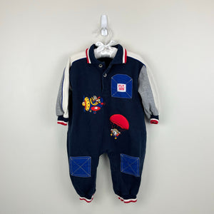 Vintage Baby Mickey & Co Airplane Coverall 24 Months