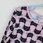 Load image into Gallery viewer, Hanna Andersson Pink Black Cat Long Sleeve Dress 130 cm 8
