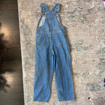 Load image into Gallery viewer, Vintage Y2K Looney Tunes WB Tweety Bird Blue Jean Overalls 7/8
