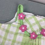 Load image into Gallery viewer, Florence Eiseman Green Plaid Applique Flower Tank Set 6 Months
