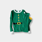 Load image into Gallery viewer, Hanna Andersson Long John Pajama Set Green Elf 140 cm 10
