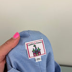 Load image into Gallery viewer, Castles &amp; Crowns Applique Chick Shortall Romper Blue 2T NWOT
