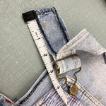 Load image into Gallery viewer, Vintage Happy Kids Patch Pocket Distressed Blue Jean Overalls
