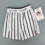 Load image into Gallery viewer, Vintage Summer Stuff Hot Shot Black and White Striped Shorts 4T NWT
