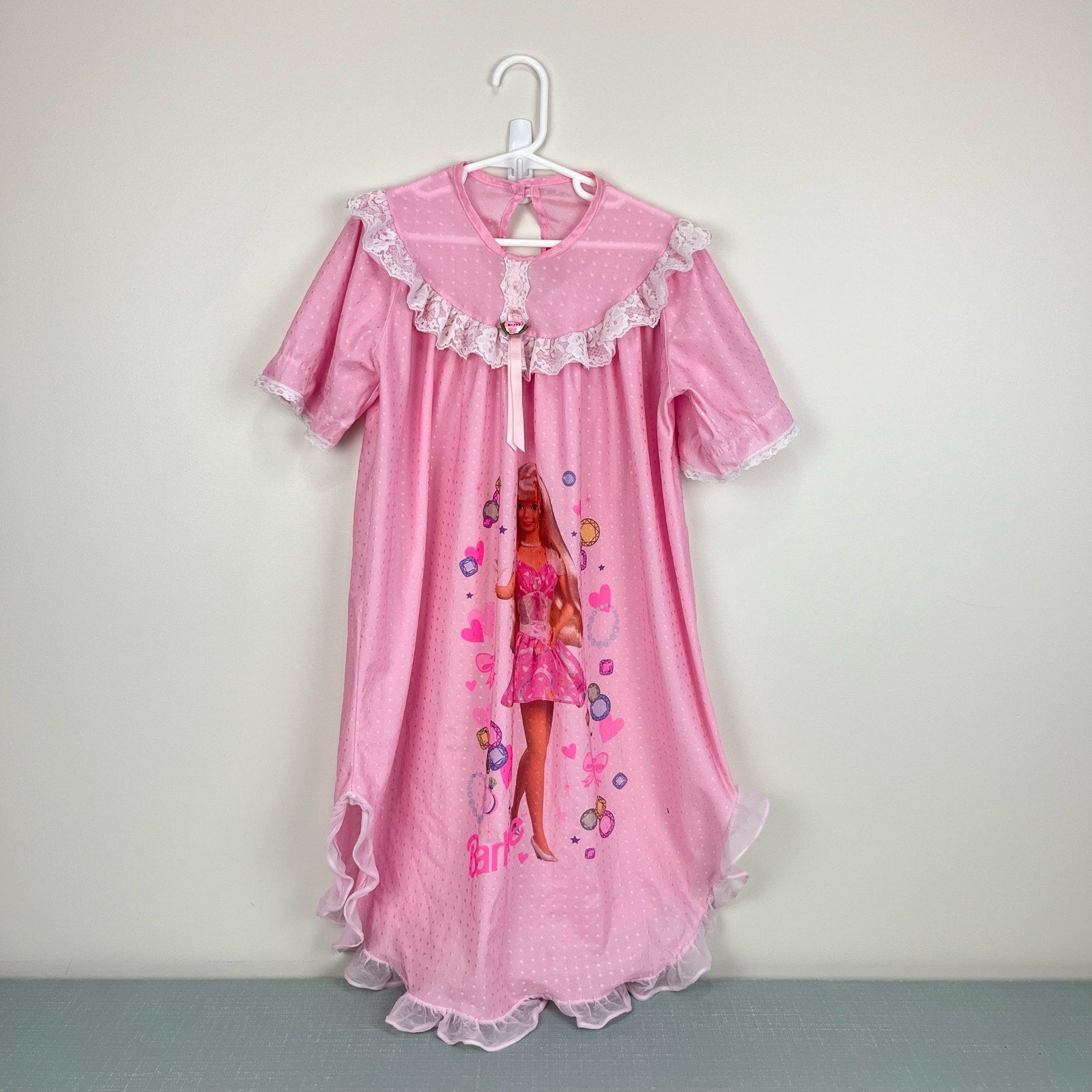 Vintage 90s Pink Jewel Barbie Nightgown