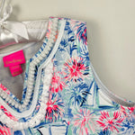 Load image into Gallery viewer, Lilly Pulitzer Girls Crew Blue Tint Sea to Shining Sea Mini Harper Shift Dress XL 12-14
