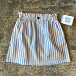 Load image into Gallery viewer, Bella Bliss Blue Wide Oxford Stripe Paperbag Skirt 8 NWT
