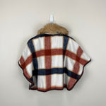 Load image into Gallery viewer, Janie and Jack Plaid Faux Fur Collar Cape 12-18 Months NWT
