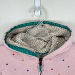 Load image into Gallery viewer, Mini Boden Shaggy Lined Hoodie Provence Dusty Pink Multi Spot 11-12
