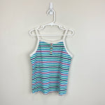 Load image into Gallery viewer, Cat &amp; Jack Girls Striped Ribbed Tank Top Medium 7/8
