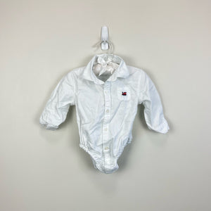 Janie and Jack Baby Train Oxford Bodysuit 6-12 Months