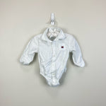 Load image into Gallery viewer, Janie and Jack Baby Train Oxford Bodysuit 6-12 Months
