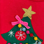 Load image into Gallery viewer, Mini Boden Festive Big Applique Dress Rockabilly Red Christmas Tree 5-6
