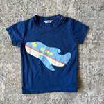 Load image into Gallery viewer, Mini Boden Navy Blue Airplane Tee 12- 18 Months
