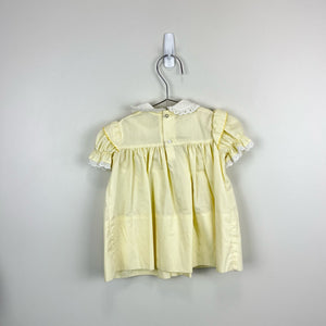 Vintage Polly Flinders Smocked Yellow Dress 24 Months