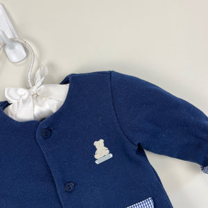 Mayoral Baby Navy Blue Cardigan Sweater 1-2 Months