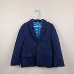 Load image into Gallery viewer, Mini Boden Cotton Blazer Navy Blue Stars 6-7
