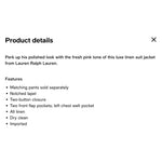 Load image into Gallery viewer, Lauren Ralph Lauren Boys Pink Linen Suit Jacket Blazer 8
