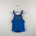 Load image into Gallery viewer, Vintage Carter's Blue Embroidered Truck Shortalls 24 Months USA
