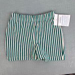 Load image into Gallery viewer, Vintage Green and White Striped Shorts 12 Months NWT

