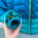 Load image into Gallery viewer, Lands' End Kids Color Block Down Winter Jacket M 10-12
