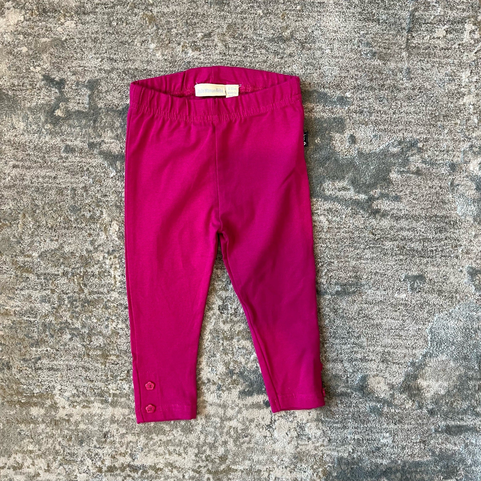 JoJo Maman Bebe Raspberry Pink Leggings 6-12 Months NWOT