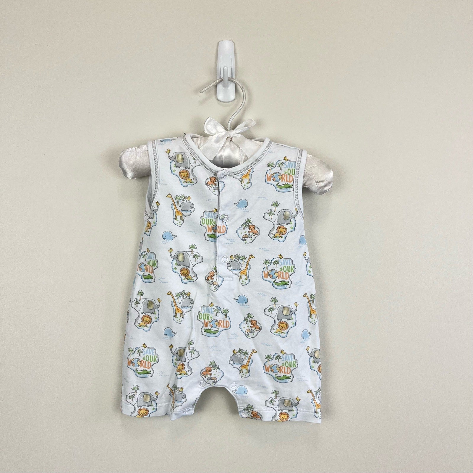 Kissy Kissy Pima Cotton Save Our World Playsuit Romper 0-3 Months