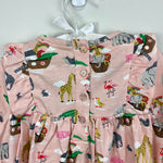 Load image into Gallery viewer, Mini Boden Printed Jersey Dress Provence Pink Dusty Animals 9-12 Months
