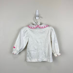 Load image into Gallery viewer, Vintage OshKosh B'gosh White Pink Embroidered Flower Collared Top 6-9
