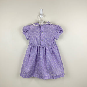 Vintage Polly Flinders Purple Polka Dot Dress 4T