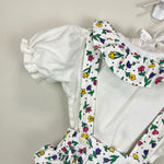 Load image into Gallery viewer, Vintage All Mine Floral Ruffle Shortall Romper Set 24 Months
