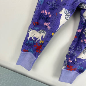 Hanna Andersson Purple Unicorn Pajamas 85 cm 2T