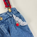 Load image into Gallery viewer, Vintage Young Hearts Denim Suspender Pants 3T
