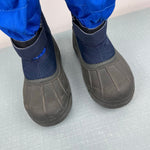 Load image into Gallery viewer, Columbia Children Powderbug Plus II Winter Snow Boots Collegiate Navy Chili Blue 2

