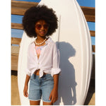Load image into Gallery viewer, Abercrombie Kids Mid Rise Baggy Denim Short 7/8
