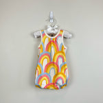 Load image into Gallery viewer, Tea Collection Rainbow Ruffle Romper 12-18 Months
