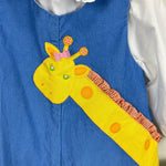 Load image into Gallery viewer, ZU Petit Ami Giraffe Applique Corduroy Jumpsuit 9 Months NWT
