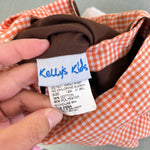 Load image into Gallery viewer, Kelly's Kids Pumpkin Patch Plaid Overalls 12 Months
