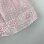 Load image into Gallery viewer, Vintage Pink Lace Ruffle Flower Dress Set 6-9 Months USA
