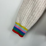 Load image into Gallery viewer, Mini Boden Girls Rainbow Rib Sweater Ecru 8-9
