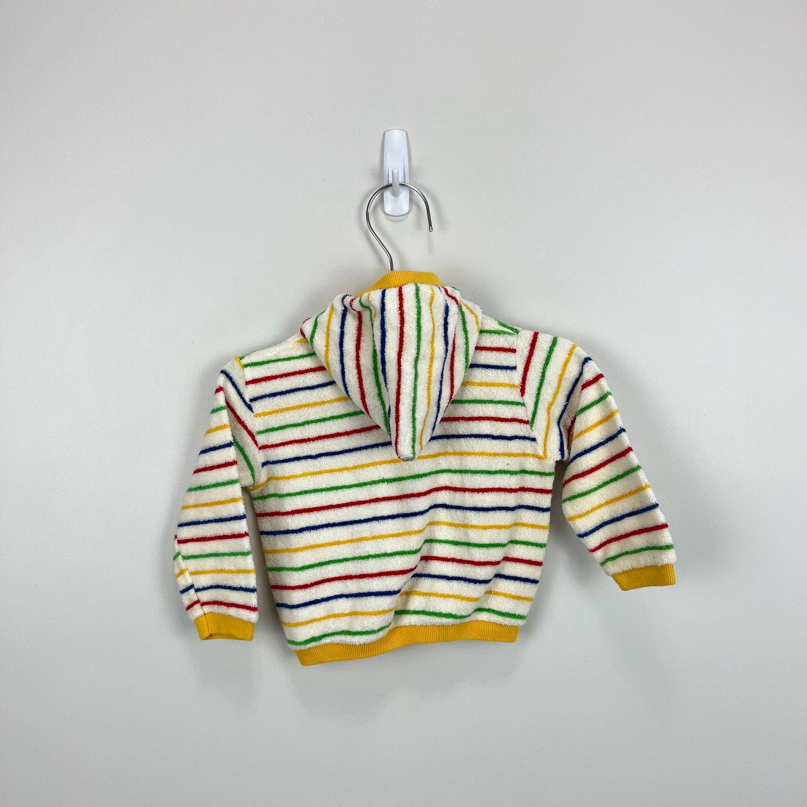 Vintage Bloomingdale's Rainbow Stripe Terry Sweatshirt XL