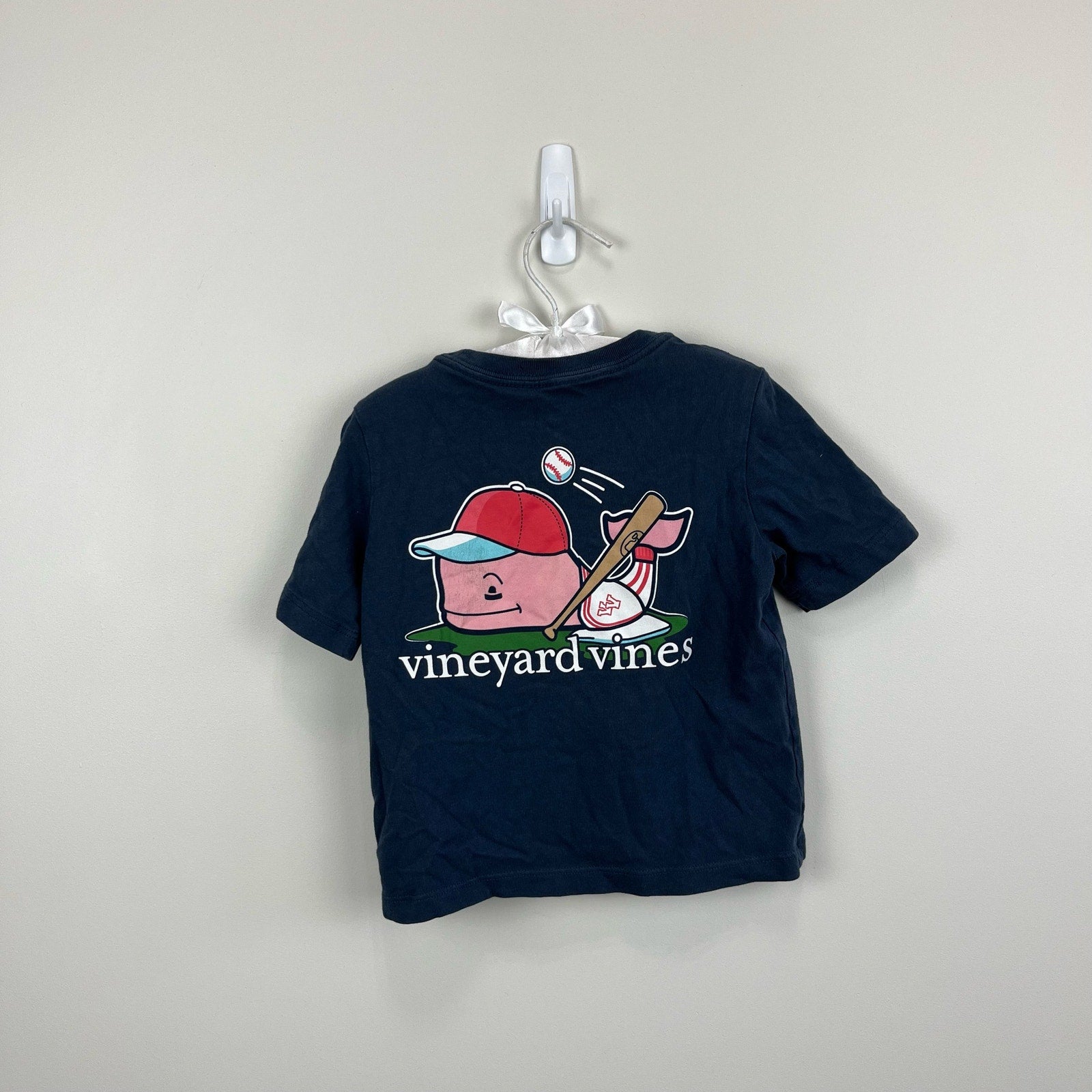 Vineyard Vines Boys' Baseball Whale Short-Sleeve Pocket Tee 2T