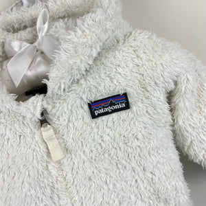 Patagonia Baby Furry Friends Fleece Hoody Birch White 3-6 Months