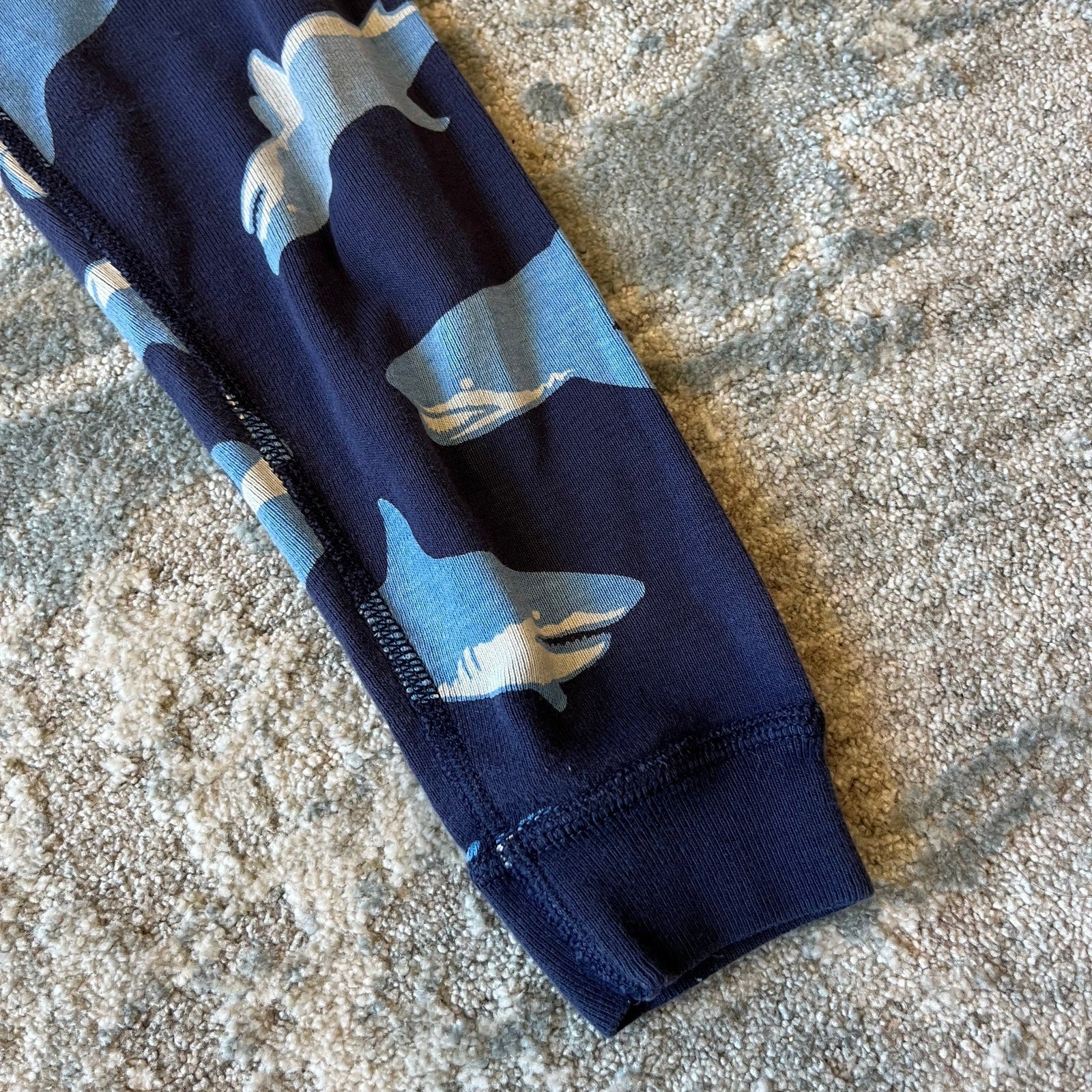 Hanna Andersson Blue Shark Long John Pajamas 90 cm 3T