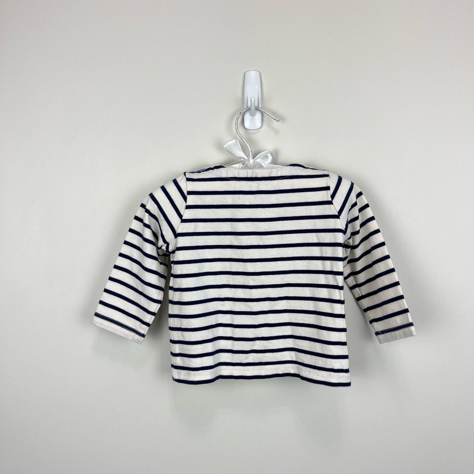 Mini Boden Breton Stripe Applique Car Tee Shirt 3-6 Months